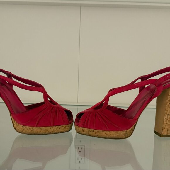 Prada Platform Suede Deep Pink - Picture 4 of 8